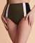 SANCTUARY Bas de bikini taille haute BLOCK PARTY Khaki SABP21521H - View1