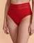 AZURA NAUTILUS High Waist Bikini Bottom Red SS31097 - View1