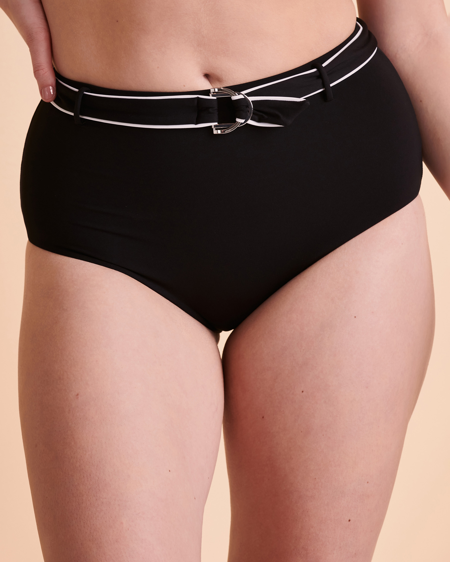 SEAFOLLY ACTIVE High Waist Bikini Bottom Black 40674-058 - View1