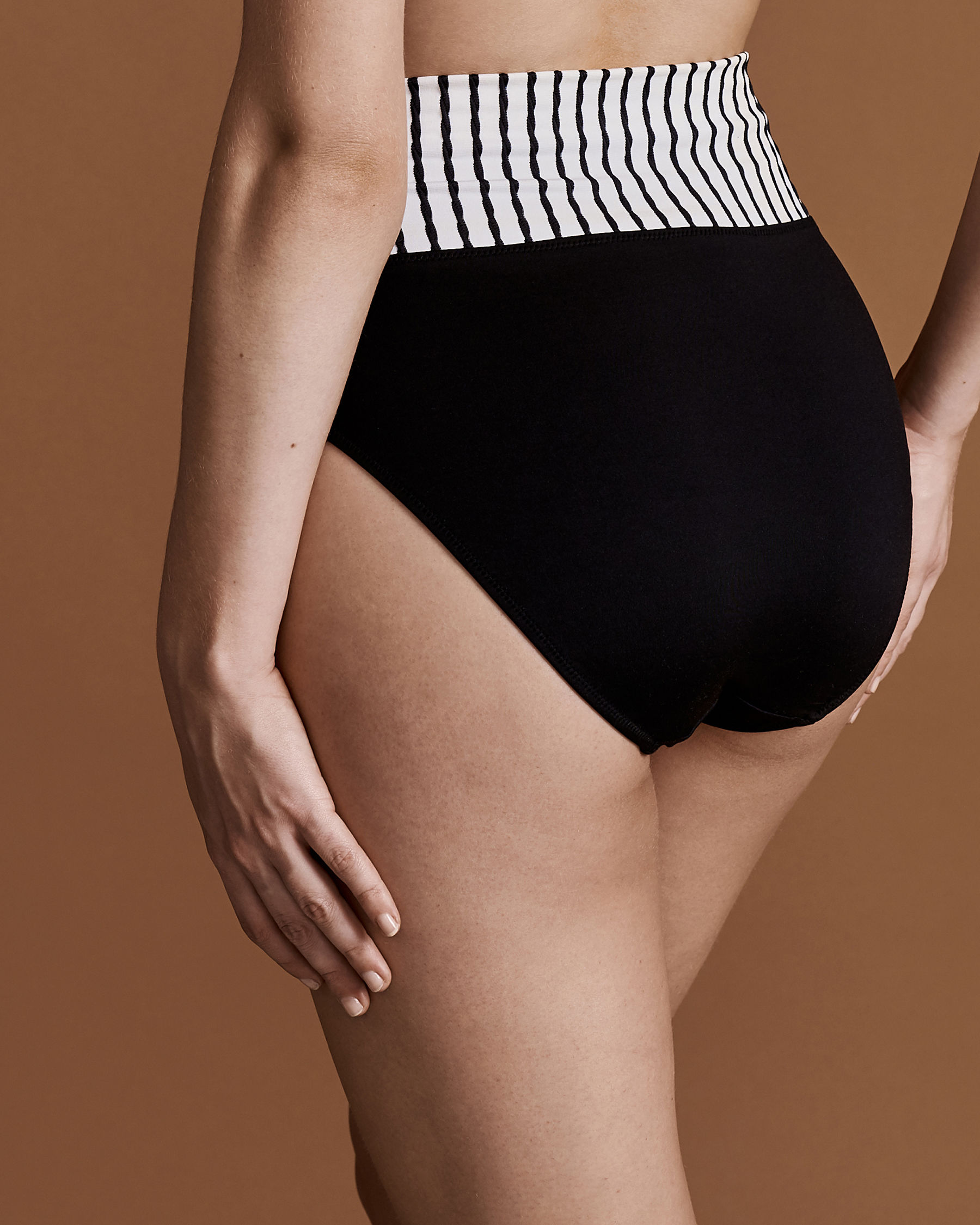FANTASIE Fold Over Waistband Bikini Bottom Black FS6507 - View4