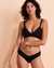 L*SPACE VERA Bralette Bikini Top Black RHVET21 - View1