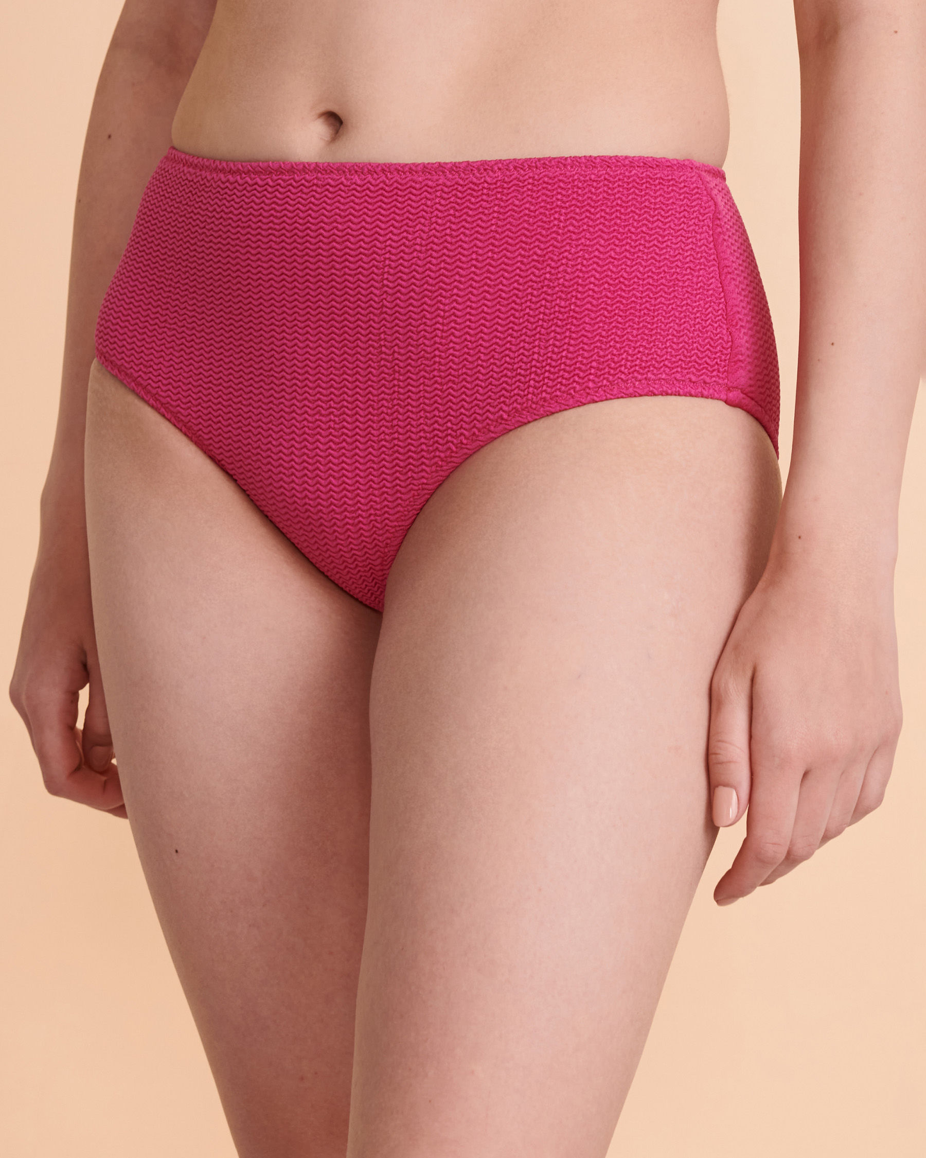 SEAFOLLY SEA DIVE Mid-Rise Bikini Bottom Textured pink 40586-861 - View1