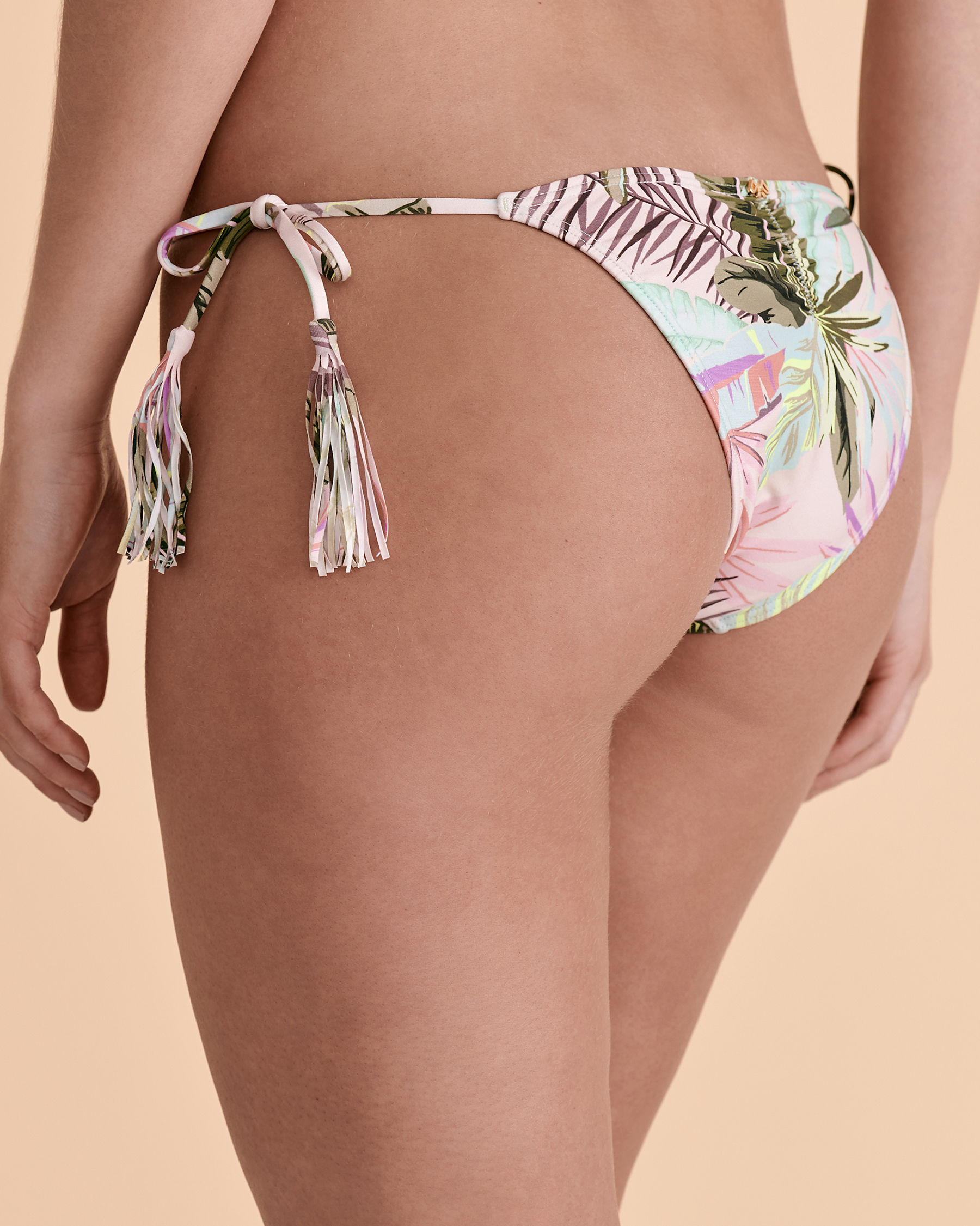 PQ Swim Embroidered Tie Side Bikini Bottom Bahamas BAM-213T - View2