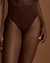 VITAMIN A Bas de bikini taille haute Sienna ECORIB Chocolat 814BF - View1