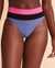 MALAI BREEZE BLUE Callen High Leg Bikini Bottom Colorblock B16112 - View1