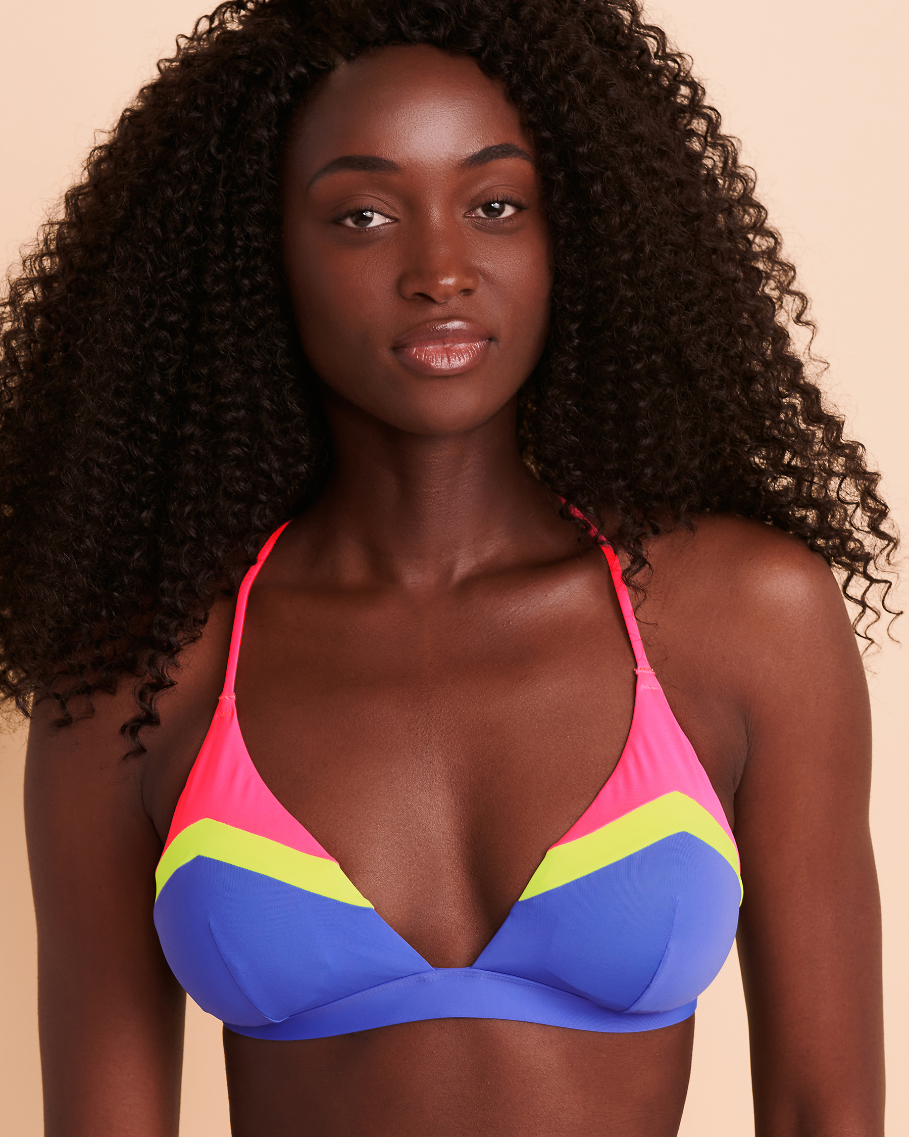TROPIK AMPARO Triangle Bikini Top Colorblock 01100049 - View4
