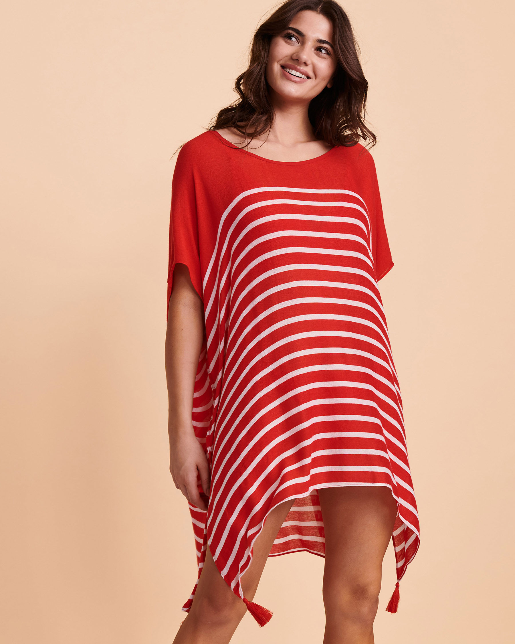 BODY GLOVE AJANA Nautical Loose Dress Red and stripes 39456622 - View1