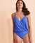 GOTTEX LATTICE Blouson One-piece Swimsuit Blue LL109 - View1