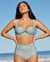 ANNE COLE Haut de bikini torsadé GINGHAM Carreaux bleus 22MT10657 - View1