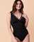 AZURA BACI Ruched One-piece Swimsuit Black SS51200 - View1