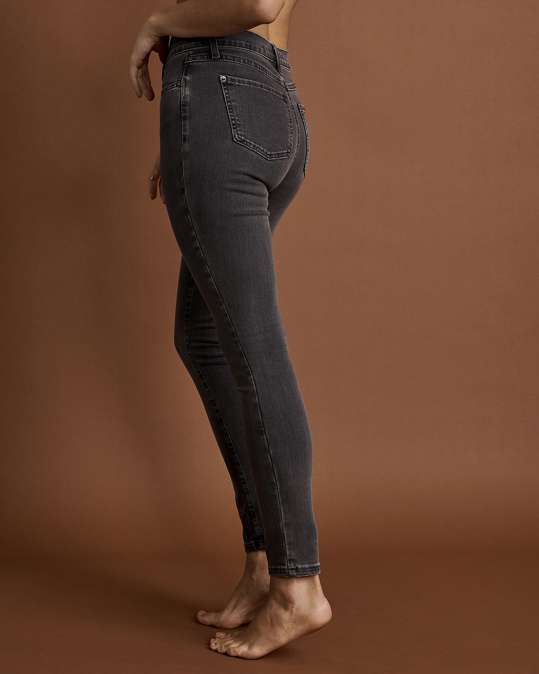 YOGA JEANS Classic Rise Skinny Jeans Grey 2009-R30 - View2