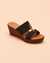 ITALIAN SHOEMAKER NAMI Wedge Sandal Black 5030D21 - View1