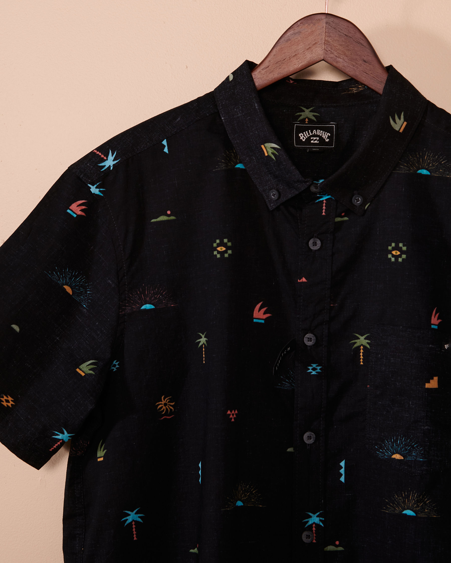 BILLABONG SUNDAYS MINI Short Sleeves Shirt Black print M5033BSM - View4