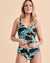 BAKU Haut tankini bonnet D/E Feuilles bleues BRA460DOM - View1