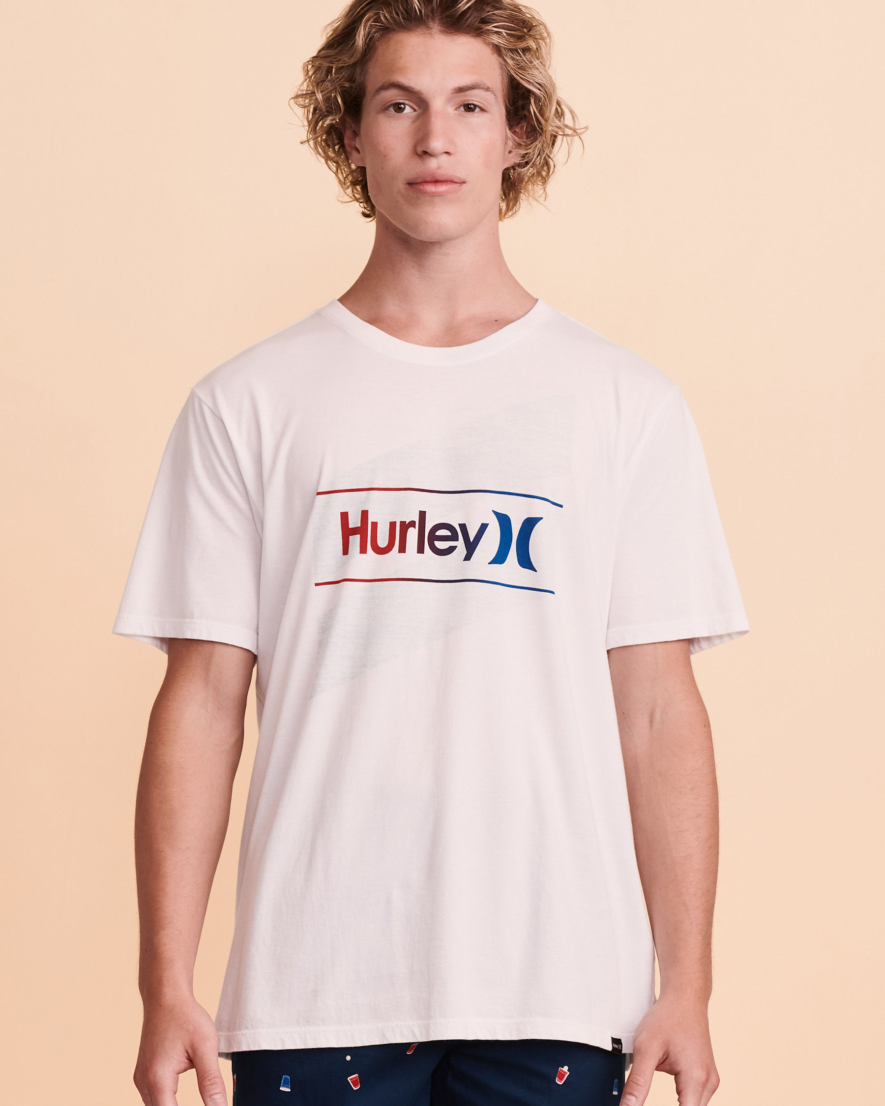 HURLEY Chandail manches courtes ONE & ONLY Blanc DB3927 - Voir3