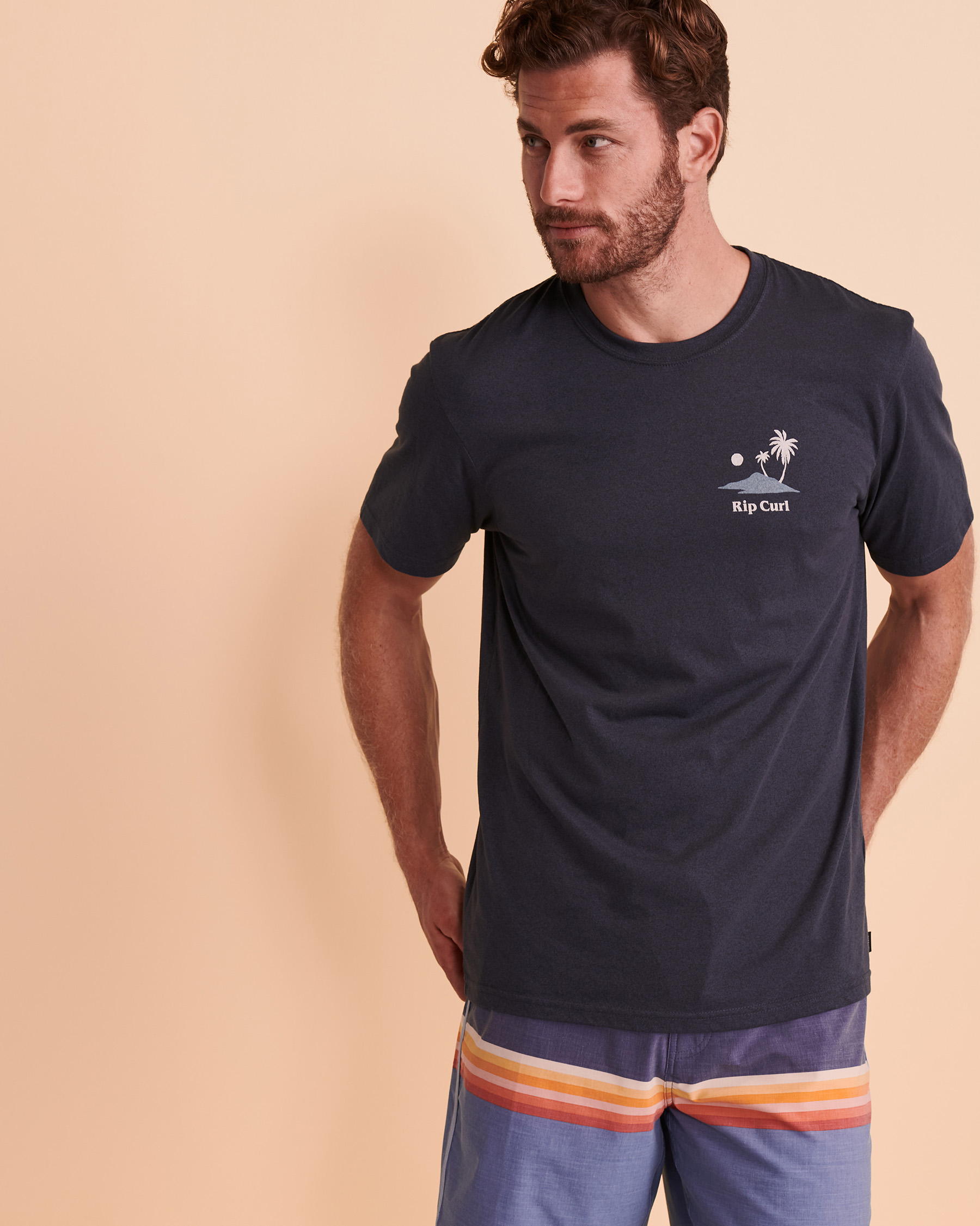 RIP CURL QUALITY CRAFTER T-shirt Navy CTEUI9 - View3