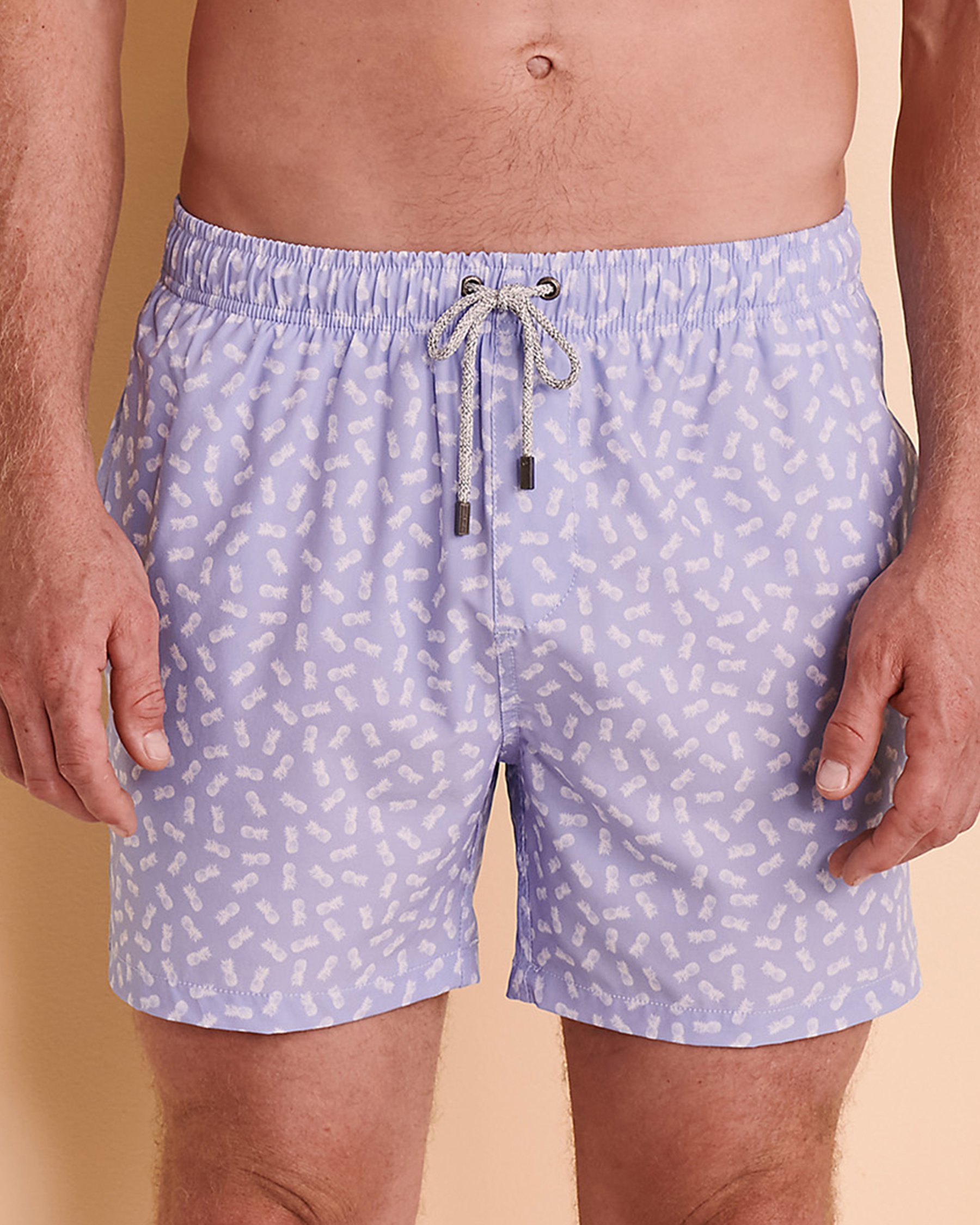 VINTAGE SUMMER PINEAPPLE Volley Swimsuit Lavender print V70513 - View1