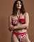 GUESS Haut de bikini bandeau licou RED FLOWER Imprimé floral E1GJ28 MP004 - View1