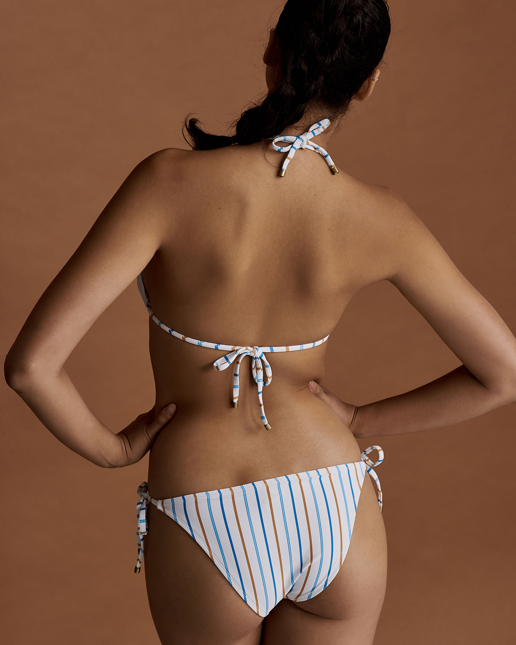VITAMIN A PALM SPRINGS Triangle Bikini Top Stripes 14NT-PSS - View2